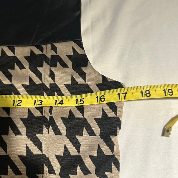 Tommy Hilfiger Houndstooth Faux Leather Top Sheath Dress  NWT - Picture 5 of 7